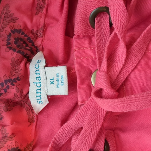 Sundance Rippling Tides Cotton High Rise Utility Pants in Coral Size XL - Picture 9 of 10